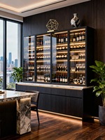 Meuble de cuisine moderne noir en bois, design gratuit fabriqué en chine, prêt à assembler