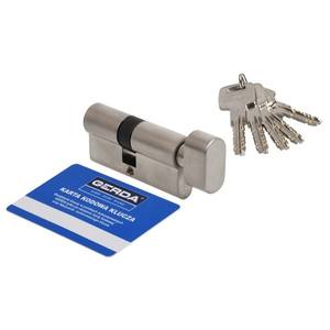 Cilindro GERDA EVO 40K/30 Níquel/Satinado con pomo 4 llaves 5,1 Clase B - Product Image 1