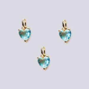 Pendentif en forme de coeur en quartz améthyste 6mm pierre de naissance en forme de coeur Quartz Cz or Vermeil argent sterling ensemble pendentif breloques - Product Image 5