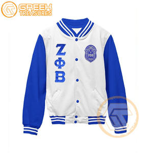 Personnalisé Zeta Phi Beta Varsity Veste Sororité Vêtements Haute Qualité Respirant Satin Brodé Crest & Lettres Fine Femmes - Product Image 1