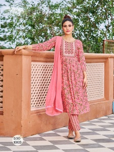 คอลเลกชันฤดูร้อนของนักออกแบบตามความต้องการสูงกางเกง Kurti พร้อม Dupatta สําหรับสุภาพสตรี สวมใส่ มีจําหน่ายในราคา Afforanele - Product Image 5