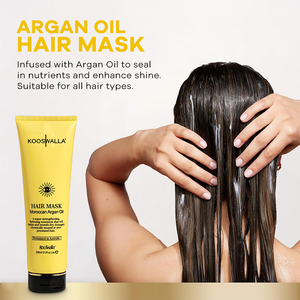 KooSwalla <span class=keywords><strong>Shampoo</strong></span> e Balsamo all'Olio di <span class=keywords><strong>Argan</strong></span> Naturale a Marchio Privato, Maschera per Capelli alla Cheratina, Prodotti per la Cura dei Capelli Ricci - Product Image 3