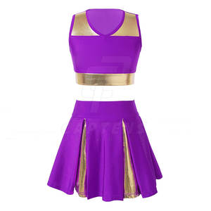 Uniforme de cheerleading de qualité de la meilleure qualité uniforme de cheerleading de couleur unie légère pour l'adulte - Product Image 1