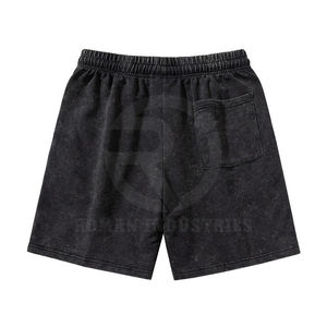 Custom Sweatsuit Cotton 2 Piece Summer Set Man Plain Acid Wash T Shirt <b>Shorts</b> Set - Product Image 4