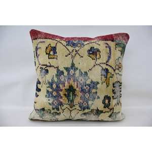 24x24 pulgadas Multicolor lana Patchwork Kantha almohada tejida cojín decorativo con patrón Vintage - Product Image 1