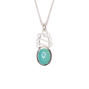 Pendentif en argent sterling 925, fait main, style ethnique, forme ovale, bijoux de qualité supérieure - Product Image 1