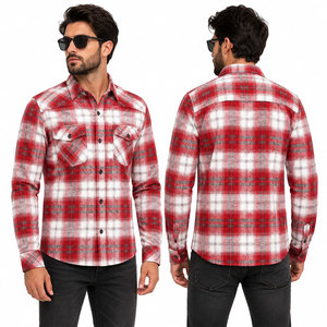 Chemise en flanelle pour moto, vêtements de moto renforcés pour hommes, chemise à carreaux à manches longues pour hommes - Product Image 4