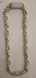 Collier chaîne homme mode avec maillons épais en acier inoxydable plaqué or durable - Product Image 2