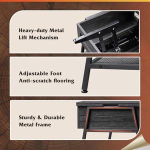 <span class=keywords><strong>Table</strong></span> <span class=keywords><strong>basse</strong></span> élévatrice 3 en 1 avec rangement caché <span class=keywords><strong>Table</strong></span> à manger à deux tables élévatrices <span class=keywords><strong>Table</strong></span> multifonctionnelle convertible pour le salon - Product Image 3