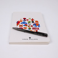 Ensemble cadeau d'affaires haut de gamme à succès, comprenant 2 carnets A5 (fini lin) avec stylo métallique, pour cadeaux d'entreprise au meilleur prix