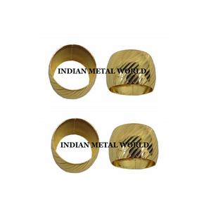 Vajilla de diseño vintage hecha a mano, artículos de comedor, servilletero de metal, Juego de 4 servilleteros chapados en oro con forma hexagonal al precio más barato - Product Image 4