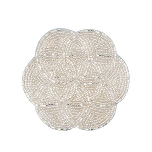 Handmade <b>Beaded</b> <b>Coasters</b> Set of Boho Drink <b>Coasters</b> with Polyester Backing Beads Ideal for Gifting and Home Styling - Product Image 4