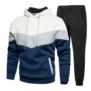 3 paneles OEM diseño personalizado nueva llegada 2024 ropa deportiva hombres chándales 2 uds conjuntos de alta calidad Algodón polar invierno Sudadera con capucha conjunto - Product Image 1
