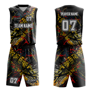 Maillots de basket-ball d'été personnalisés de haute qualité pour équipe BSCI 2026, imprimés recto-verso, anti-UV, séchage rapide, 100 % polyester - Product Image 1