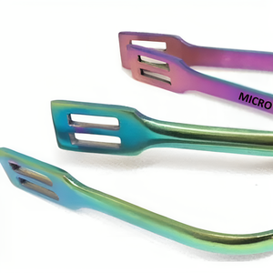 Nouvel arrivage Éperon anglais Éperons de cheval multicolores en acier inoxydable lisse Roller Ball Accessoire de selle de cheval arc-en-ciel léger - Product Image 3