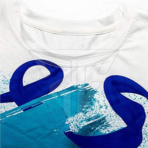 2024 camisetas DTF para hombres, tela transpirable de algodón de alta calidad, cuello redondo de secado rápido, estampado personalizado, patrón sólido, venta al por mayor - Product Image 4