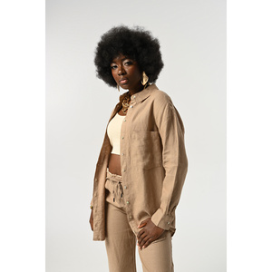 Collezione di Camicie Oversize da Donna in 100% Lino con Tasca Singola - Product Image 4