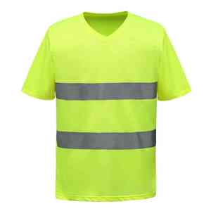 Diseño de Crewnech, venta al por mayor, camiseta de manga corta de construcción de alta visibilidad hecha a medida, camisas de trabajo de seguridad 2025 Hi Vis para hombres - Product Image 2