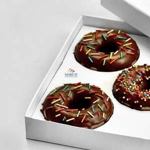 Custom Ivory 3-Hole Foldable Cupcake Box with <b>Clear</b> Window Recycled Paper Muffin Packaging for Bakery Use-for <b>Jelly</b> - Product Image 5