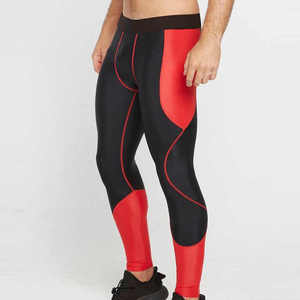 Leggings de fitness pour hommes en gros Leggings à taille élastique Leggings de sport et de course pour hommes grande taille - Product Image 2