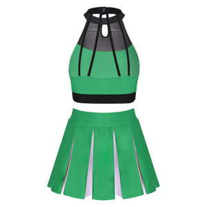 Sublimated Child Cheerleader Costume Girls Fancy <b>Dress</b> Dance Outfits Child Cheerleading Uniform Sets Printed Cheerleading - Product Image 6