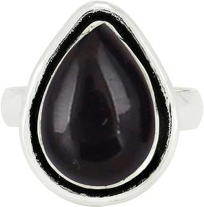 Plata de Ley 925 sólida, piedra preciosa de ónix negro Natural, anillo hecho a mano de Color negro, joyería de plata de ley 925, anillo estampado, joyería - Product Image 3