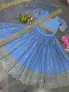 Diseñador nupcial Lehnga Choli para niñas Fiesta Vestidos de novia Precio bajo Lehenga Choli indio con Dupatta para mujeres - Product Image 3