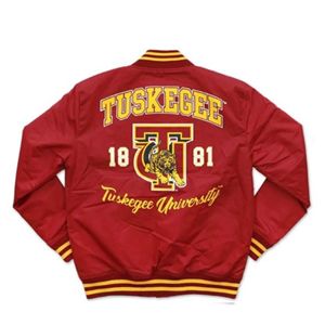 เสื้อแจ็กเก็ต Tuskegee VARSITY เสือสีทองเสื้อแจ็กเก็ตปักลายสำหรับวิทยาลัยเสื้อนอกโรงเรียนกำหนดได้เองเครื่องแต่งกายสำหรับทุกเพศ - Product Image 4