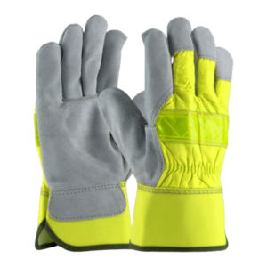 Guantes DE SEGURIDAD DE CUERO dividido de piel de vaca de calidad superior Uso industrial Guantes de construcción resistentes a la abrasión Protección personal - Product Image 4