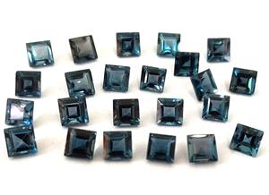 NATURAL London Blue Topaz Square CUT 8mm faceted-Loose ลอนดอนบลูโทปาซสแควร์ - Product Image 6