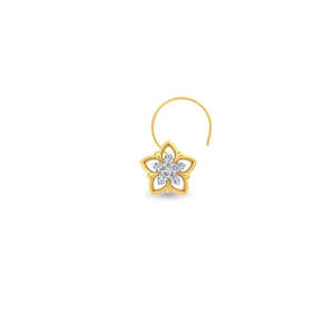Anneau de nez en acier inoxydable plaqué or Joyce Diamond pour enfants avec boule de cristal en zircon - Product Image 1