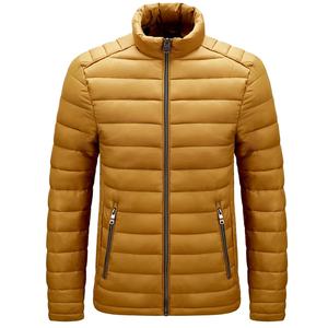 2025 hommes décontracté toile veste automne hiver coupe-vent chaud bulle manteau avec col montant à la mode Design élégant - Product Image 1