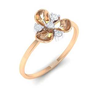 Anillo de Diamante Real Certificado en Oro Amarillo de 14 Quilates con Calidad IJ-SI de 0.07 Quilates - Product Image 2