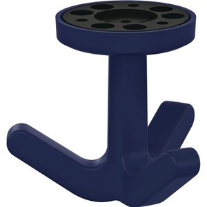 HEWI Triple Hook Series 477 <b>Matt</b> Steel Blue Wall Hook 69mm 51mm Elastic 50mm - Product Image 1