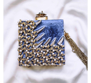 Nouveau design de boîte à bijoux entièrement en résine et nacre sac à main de soirée pour femmes et filles de mariage au meilleur prix - Product Image 4