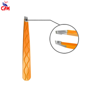Pinzas de acero inoxidable de primera calidad para cejas, herramienta de depilación de precisión con punta inclinada para la eliminación de vello facial y uso profesional - Product Image 3