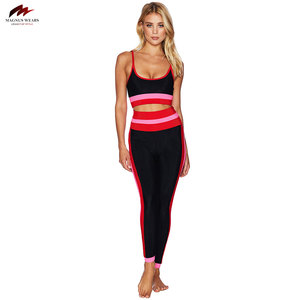Ensembles de yoga pour femmes, légers, respirants, à motif uni, pour la gym et le fitness, avec fermeture élastique à la taille, séchage rapide, confortables - Product Image 6