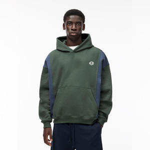 เสื้อมีฮู้ดแบบสวมหัวสำหรับผู้ชาย450gsm ผ้าฟลีซผ้าฝ้าย100% สีล้วนสำหรับฤดูใบไม้ร่วงและฤดูหนาว - Product Image 1