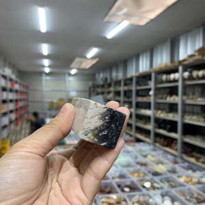 Obélisque en pierre de palmier polie de haute qualité, cristal naturel d'Indonésie, artisanat de guérison, 25x2,5x9 cm - Product Image 3