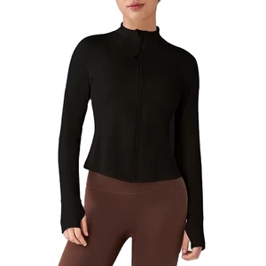 Zip up <b>Yoga</b> <b>Jacket</b> with Pocket Gym Running Sports <b>Jacket</b> Women Custom Made High Quality Sportswear and Jogging - Product Image 5