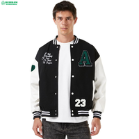 Behram International – Blouson universitaire d'hiver en toile écologique, style cool et tendance pour hommes, vente en gros personnalisée