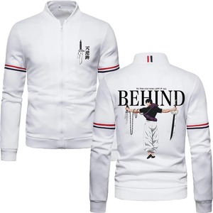 Baseball Jacket for Men Autumn Winter Genuine <b>Leather</b> Canvas Waterproof Windproof Zip-Up Casual <b>Coat</b> Preppy Streetwear - Product Image 5