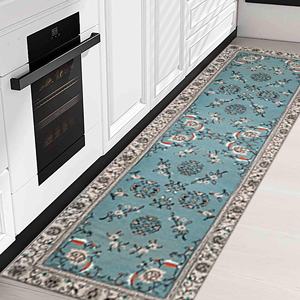 Tapis imprimé floral, motif oriental, design turc, décoration de ferme, tapis fin non tissé - Product Image 1