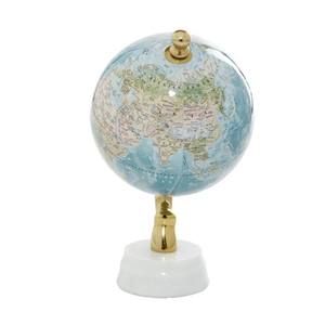 Globe Deco 79 Globo terráqueo de metal de aluminio con base de mármol de estilo Art Deco para decoración de oficina en casa y regalo educativo - Product Image 4