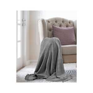 Jeté de lit en viscose de bambou léger vert et blanc, 60x80 pouces, texture lisse, toucher doux, idéal pour une utilisation quotidienne respirante et décorative - Product Image 3