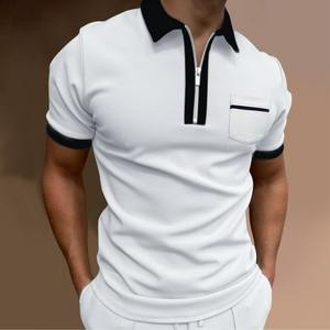 Camiseta de algodón personalizada para hombre, camiseta informal Lisa para hombre, nueva camiseta Polo de precio barato a la moda al por mayor, novedad - Product Image 5