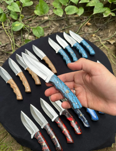 Venta al por mayor pedidos a granel personalizados OEM fabricación profesional cuchillo de Chef de acero al carbono mango de resina Apto para lavavajillas al aire libre - Product Image 5