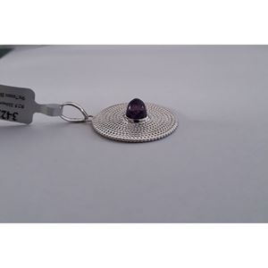Shah Gems Women's Natural Amethyst Pendant in 925 Sterling Silver Bezel Setting Rose <b>Gold</b> <b>Number</b> Cartoon Pattern Charm Pendants - Product Image 4