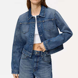 Latest Casual Wear Denim Trendy Streetwear Tracksuit Set Wholesale Rate High Quality Trendy Women Denim Jacket And <b>Pants</b> - Product Image 4