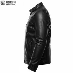 Chaqueta de Motociclista de Cuero Genuino con Camuflaje Personalizable para Hombre, con Puños con Cremallera, Protección de Hombros Reforzada, Resistente al Viento - Product Image 3
